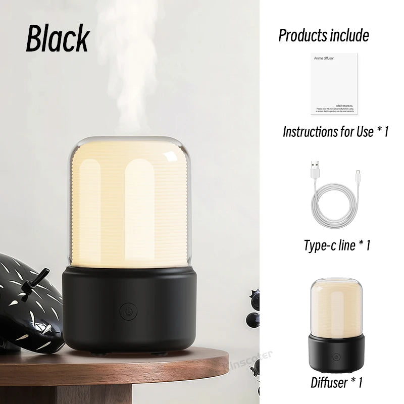 Aromatherapy Essential Oil Fragrance Diffuser, Electric USB Aroma Diffuser, Mini Bedroom Ultrasonic Air Humidifier