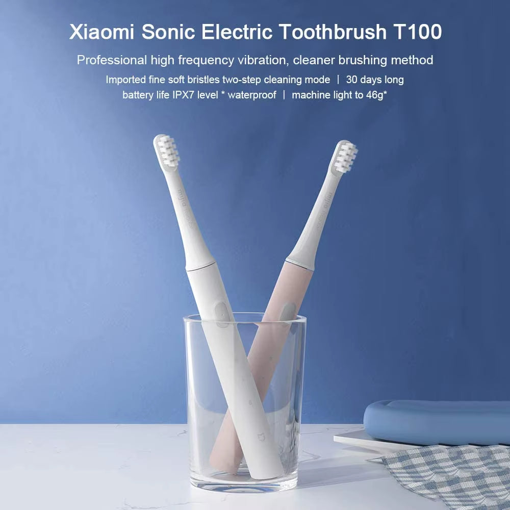 MIJIA T100 Sonic Electric Toothbrush Cordless USB Rechargeable Toothbrushes Waterproof Ultrasonic Automatic Tooth Brush