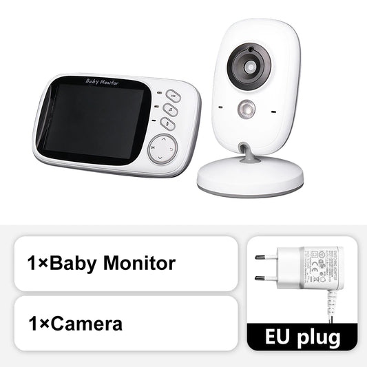 3.5'' Video Baby Monitor 2.4G Mother Kids Two-Way Audio Night Vision Video Surveillance Cameras with Temperature Display Screen